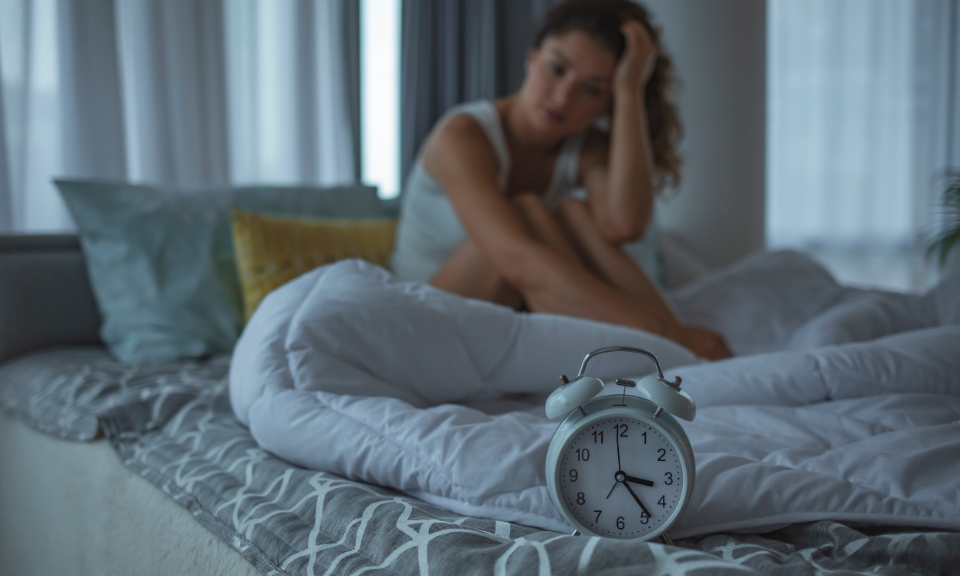 Person looking at clock